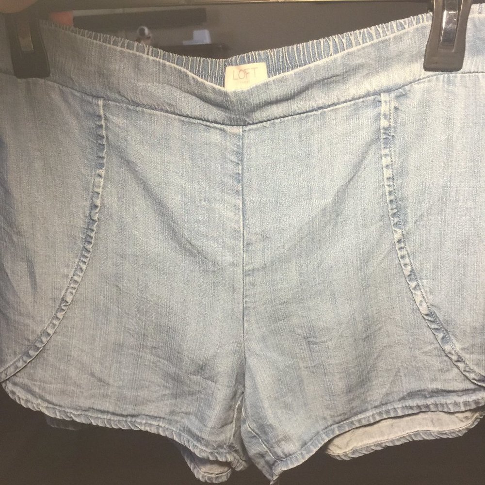 Loft outlet Lounge soft denim elastic waist shorts